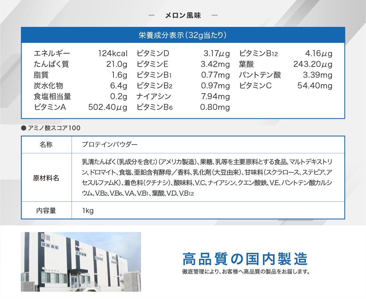 AMBiQUE All-in-One Whey Protein | Melon Flavor | 11 Vitamins + 4 Minerals | 1kg | Made in Japan 🇯🇵