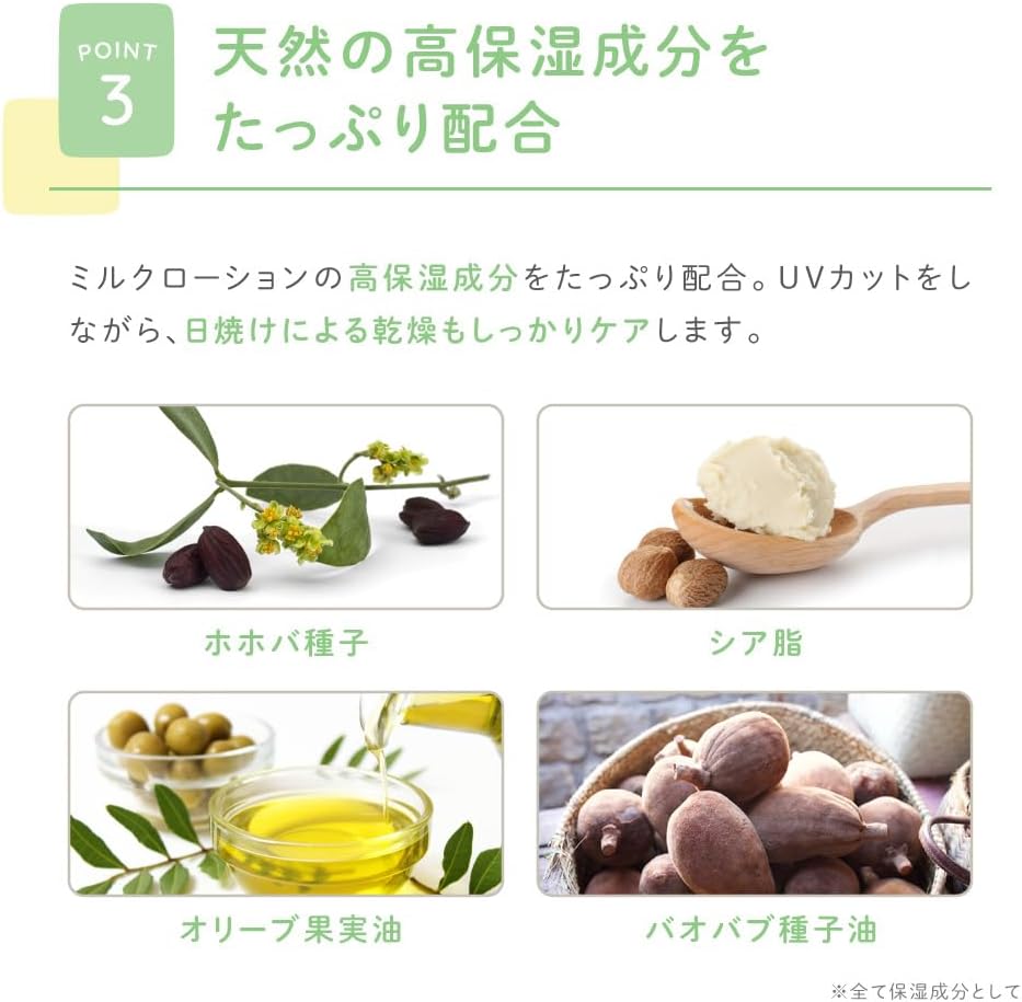 Allo Baby Sunscreen, All-in-One UV Milk, No Deet, No UV Absorbent, No Additives, Organic, Non-Chemical (1 Bottle)