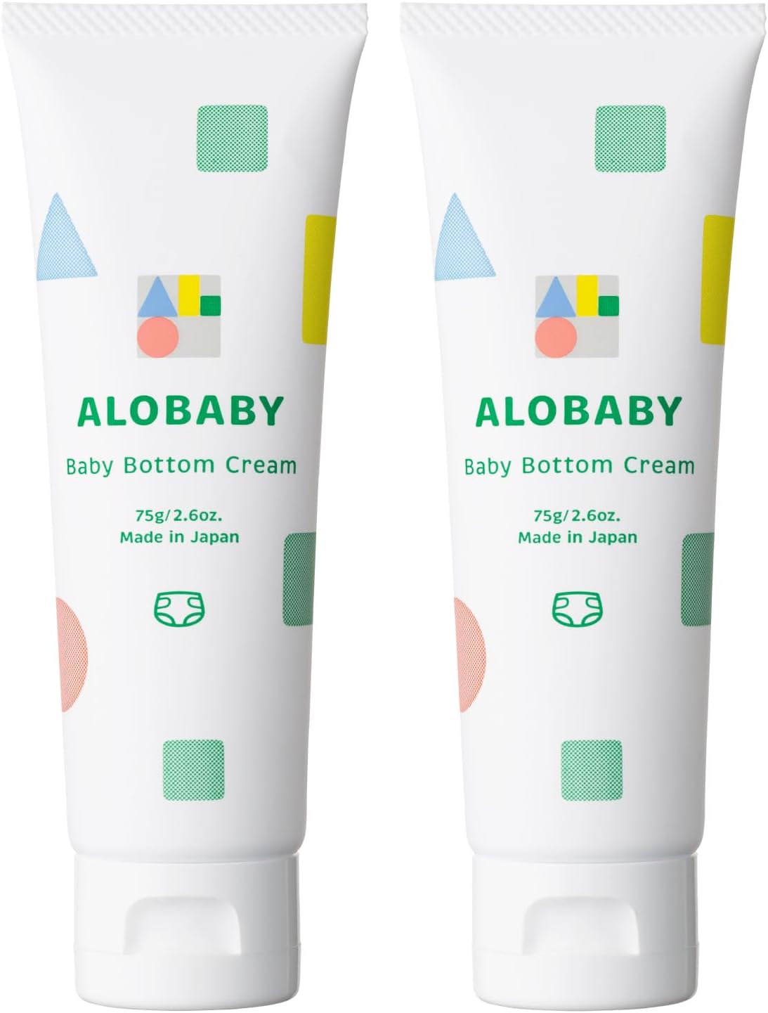 Allo Baby Baby Bottom Cream, 2.6 oz (75 g), Additive-free, Fragrance-free, Organic, Baby Moisturizing Cream
