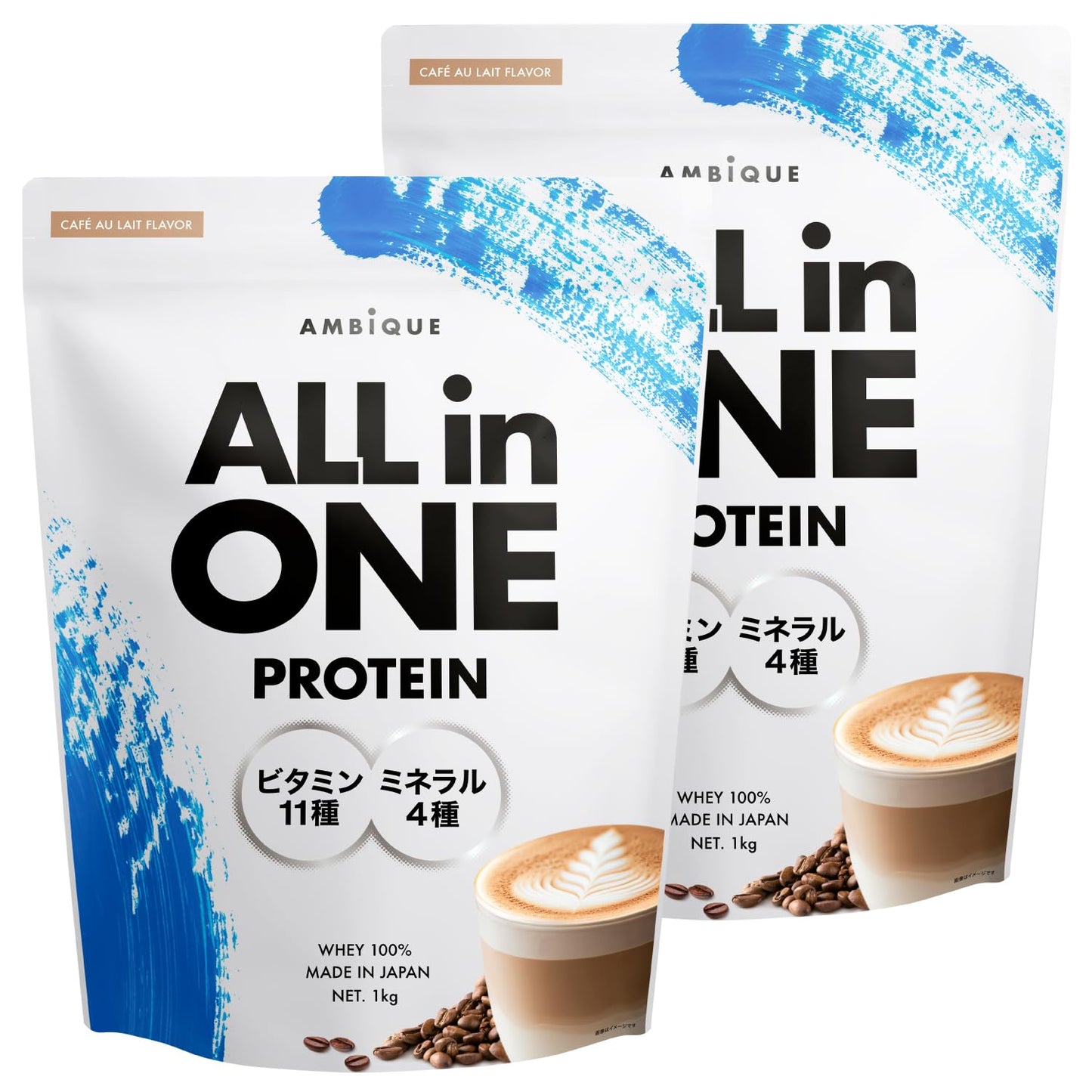 AMBiQUE All-in-One Whey Protein | Melon Flavor | 11 Vitamins + 4 Minerals | 1kg | Made in Japan 🇯🇵