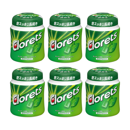 Clorets Original Mint Bottle – 140g × 6 Bottles Fresh Breath Anytime, Anywhere