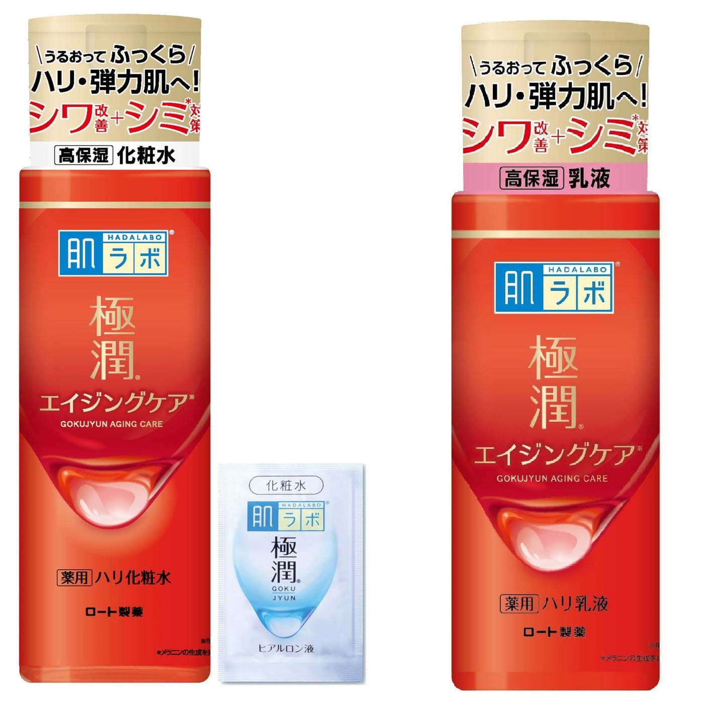 🧴 Hada Labo Gokujyun Aging Care Medicated Emulsion 140ml | Niacinamide & Triple Hyaluronic Acid | Anti-Wrinkle & Brightening | Fragrance-Free | Made in Japan 🇯🇵  🌟