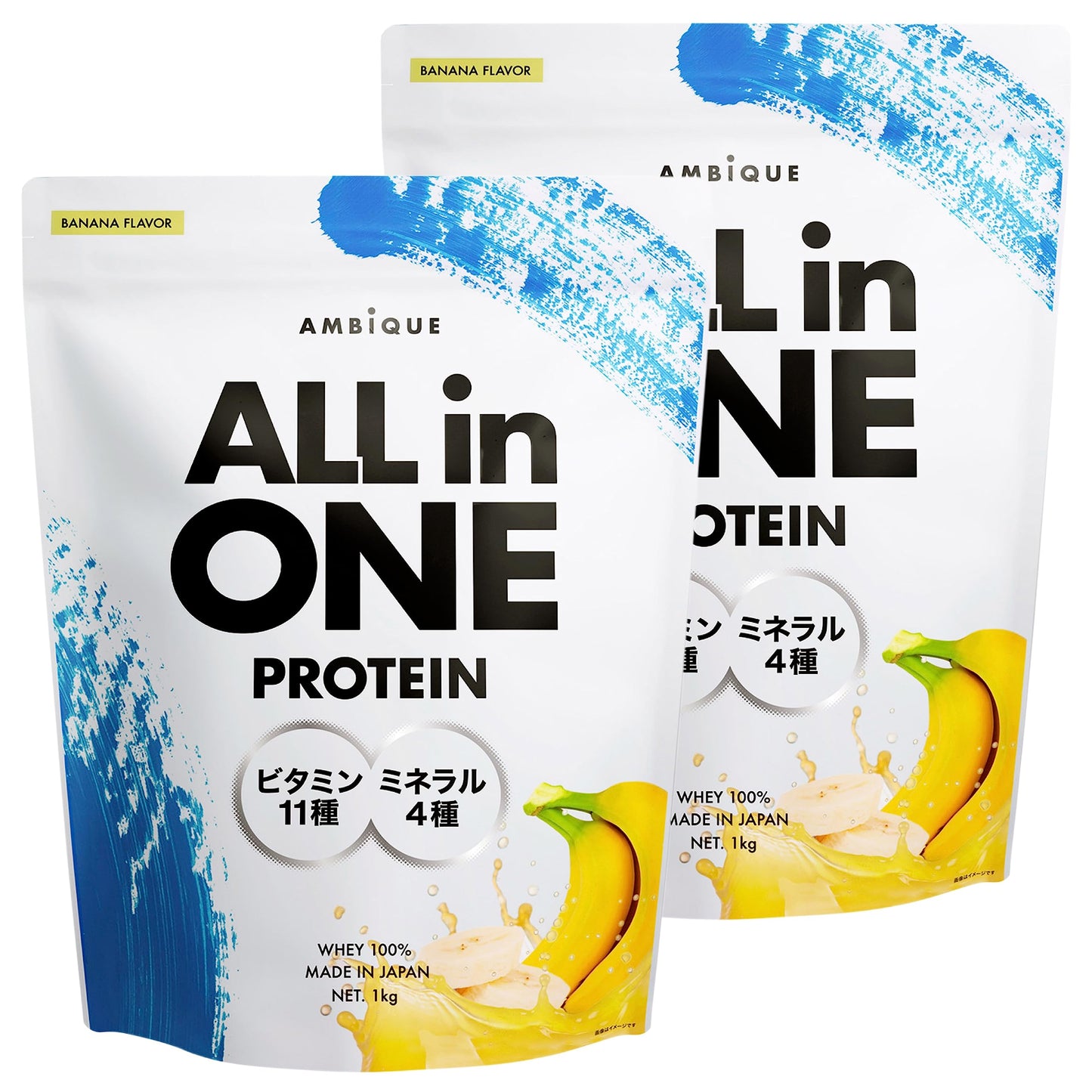 AMBiQUE All-in-One Whey Protein | Melon Flavor | 11 Vitamins + 4 Minerals | 1kg | Made in Japan 🇯🇵