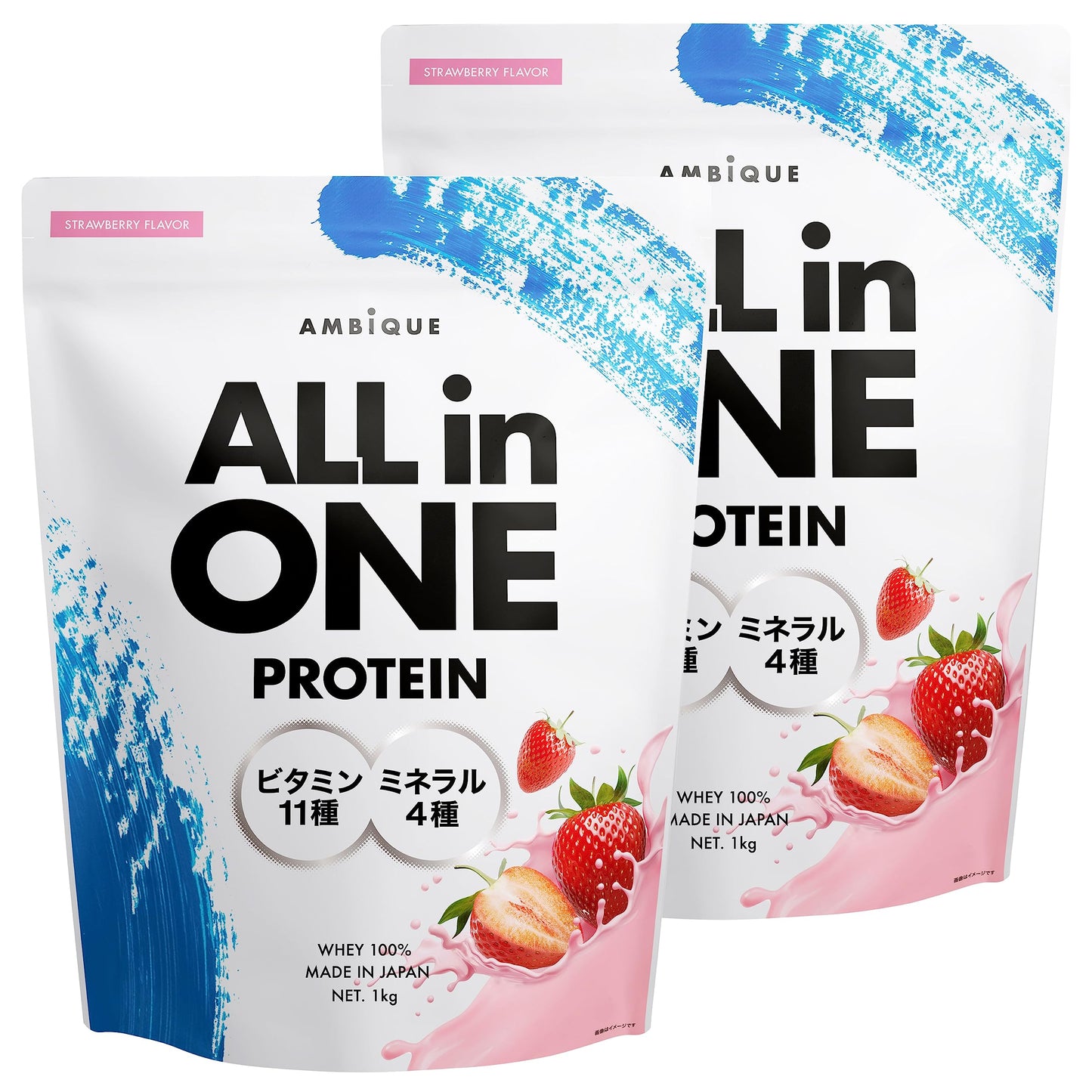 AMBiQUE All-in-One Whey Protein | Melon Flavor | 11 Vitamins + 4 Minerals | 1kg | Made in Japan 🇯🇵