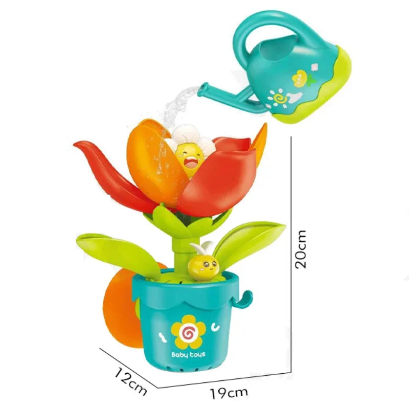 Baby Funny Water Game Bath Toy Sunflower Bathroom Shower Spray Water Bathroom Bathtub Toy Fun Water Spray Sprinkler