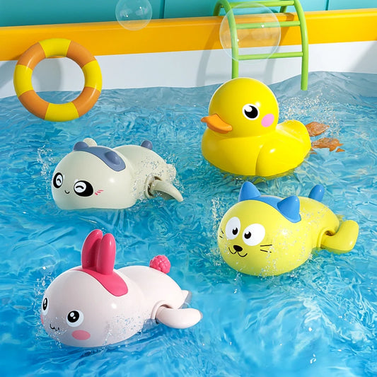Baby Bath Soothing Cute Swimming Duck Wind-up Toy Summer Water Play Companion Baby Bathtub Toddler Toys for Baby 0-36 Months