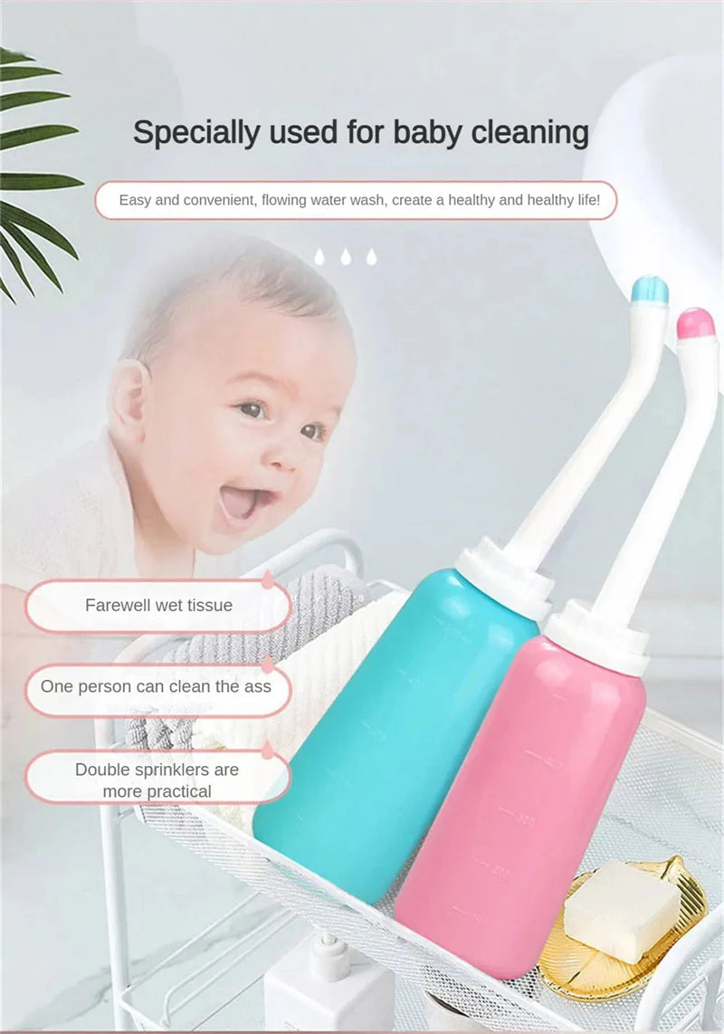 500ml Portable Bidet Spray Handheld Travel Bidet for Pregnant Women Baby Cleansing Water Washer Bottle Baby Showers Mom Bottle