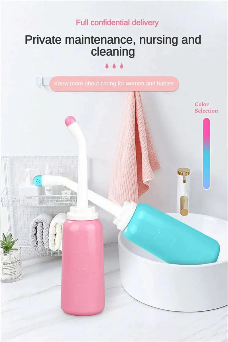 500ml Portable Bidet Spray Handheld Travel Bidet for Pregnant Women Baby Cleansing Water Washer Bottle Baby Showers Mom Bottle