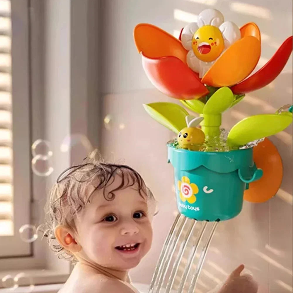 Baby Funny Water Game Bath Toy Sunflower Bathroom Shower Spray Water Bathroom Bathtub Toy Fun Water Spray Sprinkler