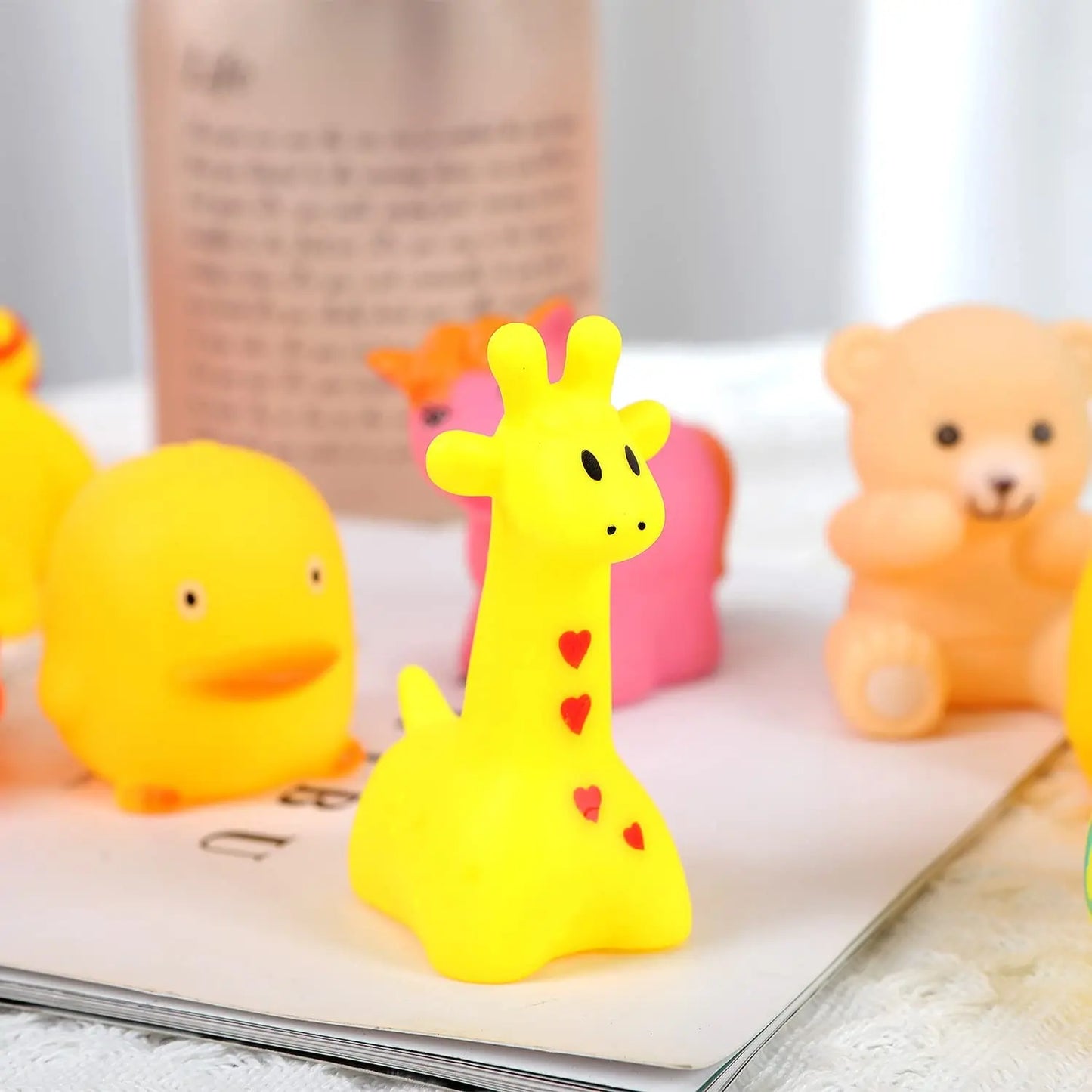 13pcs Baby Cute Animals Bath Toy Swimming Water Toys Soft Rubber Float Squeeze Sound Kids Wash Play Funny Toys Gifts