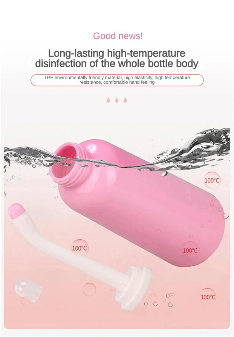 500ml Portable Bidet Spray Handheld Travel Bidet for Pregnant Women Baby Cleansing Water Washer Bottle Baby Showers Mom Bottle