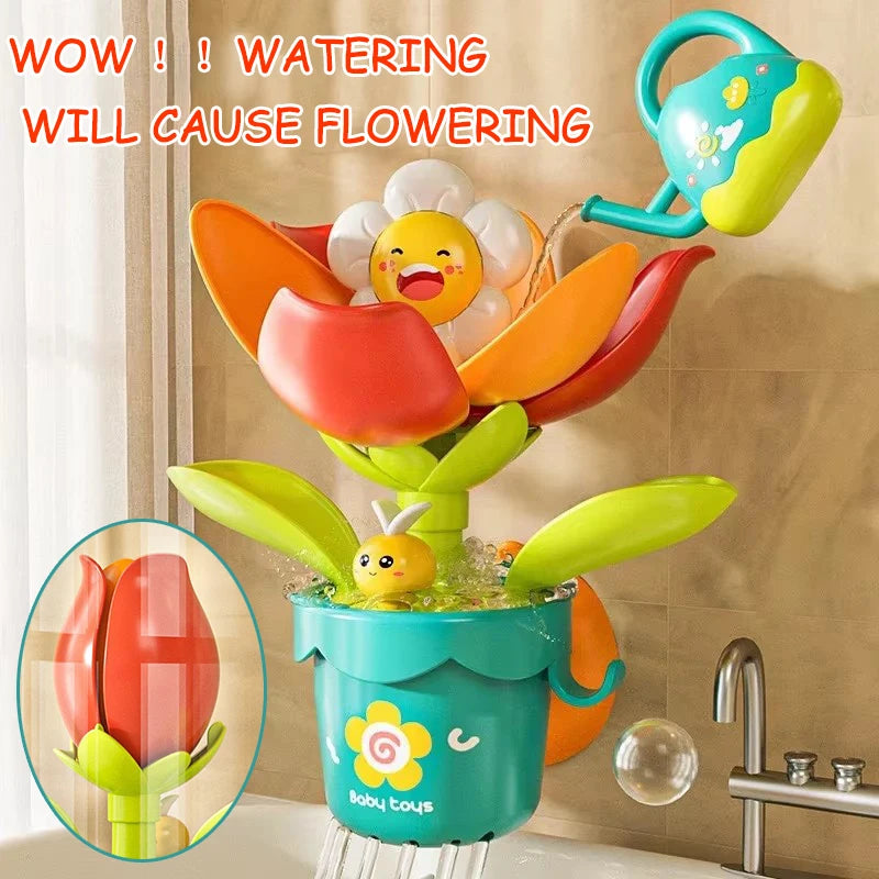 Baby Funny Water Game Bath Toy Sunflower Bathroom Shower Spray Water Bathroom Bathtub Toy Fun Water Spray Sprinkler